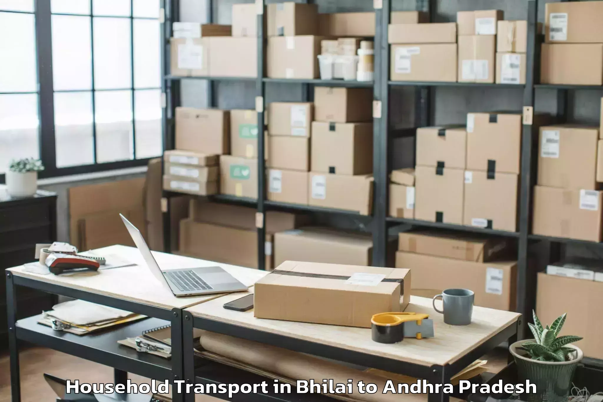 Reliable Bhilai to Bheemunipatnam Household Transport